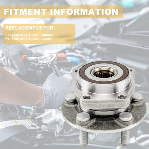Built Tough For Street Cruising This Rock Solid Pair Of Front Wheel Hub And Bearing Assemblies, 2005-2014 Subaru Outback and Legacy.