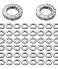 Heavy Duty M6 Wedge Lock Washers Set Premium Manganese Steel Shakeproof Hardware for automotive use in a 50 pack.