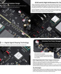 Close-up of USB Digital Interface for HiFi Audio Setups with DSD 2048 and PCM 1.536M, showing circuit board and components