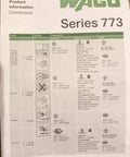 Product information sheet for WAGO Series 773 connectors