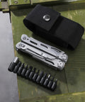 All In One Multitool Pliers With Replaceable Wire Cutters And Glass Hammer Premium Steel Construction Wood Saw Scissors And File