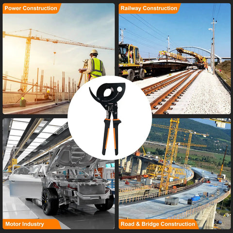 Built Tough Ratcheting Cable Cutter For 750MCM Copper And 1000MCM Aluminum with construction industry applications