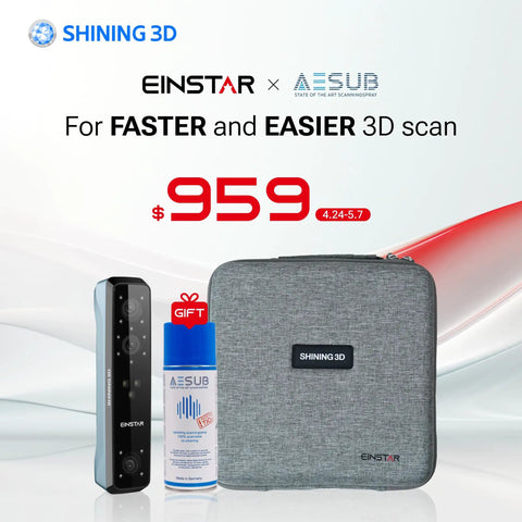 Next Level Professional 3D Scanner With 400ML Premium Blue Coating Spray And Killer Real Time Capture Speed Featuring Built In RGB Camera For Top Tier Color Accuracy And Smooth High Density Point Cloud Workflow with case and spray
