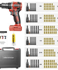 Heavy Duty Brushless Cordless Rivet Nut Gun And Tapping Wrench Set Featuring Six Swappable Imperial Metric Inserts For Grease Monkey Approved Auto Fabrication Projects Tool Only in a comprehensive tool kit with inserts.
