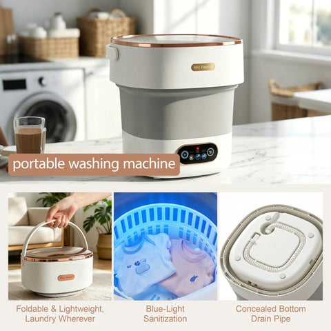 Kick Laundry Day To The Curb With This Portable Folding Mini Washer Offering Straight Up Fresh Results In A Sixteen Liter Drum Built For Underwear Socks And Travel Friendly Laundry.