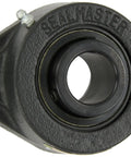 Rock Solid 2 Inch Bore Ball Bearing With Cast Iron Flange Mount showing felt labyrinth seal and setscrew locking design.
