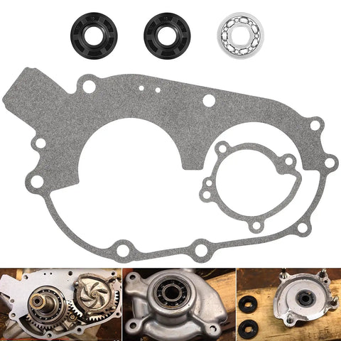 Heavy Duty Water Pump Gasket Seal Rebuild Kit For Polaris Trail Boss 350L And Sportsman 400 Two Stroke Atv Replacement Parts includes gaskets and seals.