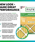 21X24.5X5 High Efficiency Air Filter With MERV 11 Rating Kicks Allergies Out Yard Heavy Duty Pleated Media for indoor use.