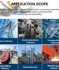 Application scope including power industry, communications, transportation, shipbuilding, petrochemical, and metallurgical.
