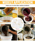 5 Pack All Mesh Filter Bags For 5 Gallon Buckets With 25 73 120 160 220 Micron Nylon Strainers for honey, wine, and veggies