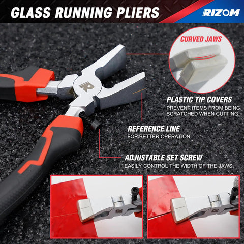 Killer Glass Cutter Set With Solid Oil Feed Tool For Smooth Line Adjusts From 2mm To 20mm Featuring 8 Inch Running Pliers used for precise cutting.