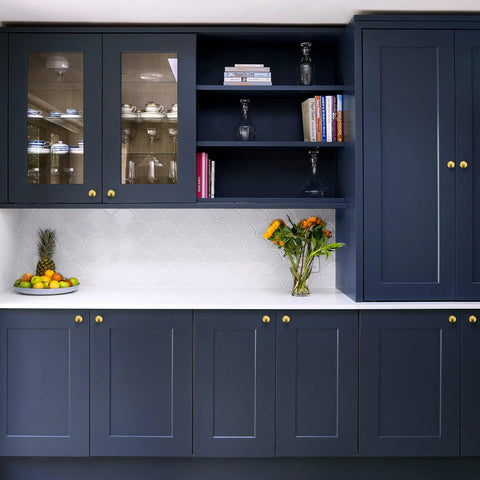 Premium Zinc Cabinet Knobs Featuring A Killer Gold Finish And Fresh Euro Style Vibe Built Different For Long Lasting Performance A Straight Up Quality 30 Pack Furniture Hardware Refresh on navy cabinetry.