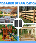 Hassle Free 8 Pack 2X6 Concealed Joist Hangers With Matching Nails Galvanized Steel Hidden Beam Brackets For Decks Pergolas Outdoor Stairs Easy Install Rust Proof Heavy Duty Deck Framing Kit shown in various outdoor applications.