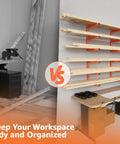 Comparison of Beefy Heavy Duty Wood Organizer And Lumber Storage Wall Mount Rack With Six Levels Holds Up To 1200 Lbs Indoors Or Outdoors