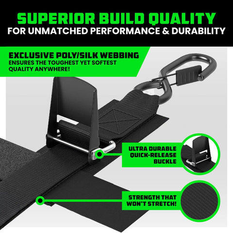 Beefy 2 Inch By 48 Inch Boat Trailer Straps Heavy Duty Tie Down Straps For Trailers And Watercraft with quick-release buckle