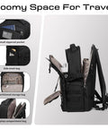 Durable Military Style Tactical Backpack For Men 30L 20 Inch Assault Pack In Black With MOLLE System featuring compartments