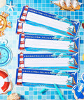 64 Piece Nautical Classroom Decor Bundle With Nameplates And Sailing Paper Cutouts Plus Glue Dot Sheets For Name Tags And Bulletin Board Borders