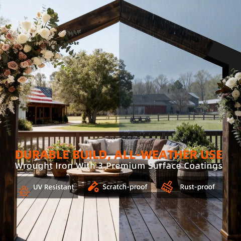 15 Degree Angle Slant Pergola Bracket Kit With 2 Way L Shaped Post Brackets And Stainless Steel Screws Fits 6x6 Lumber Actual 5.5x5.5 For Outdoor Pergola Porch Or Walkway Heavy Duty Q235 Steel 1 Pack