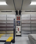 Heavy Duty Reflective Insulation Roll With Foam Core R17 Radiant Barrier installed on garage doors, preventing condensation
