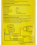 Back packaging of Deckhand Dimmer Switch 6A 12V Marine Lighting Dimmer, showing wiring diagram and specifications.