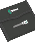 Zyklop 7 Piece Bit Socket Set Three Eighths Inch Drive With Holding Function For Screws in a black case with logo.