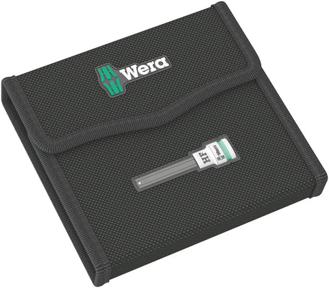 Zyklop 7 Piece Bit Socket Set Three Eighths Inch Drive With Holding Function For Screws in a black case with logo.
