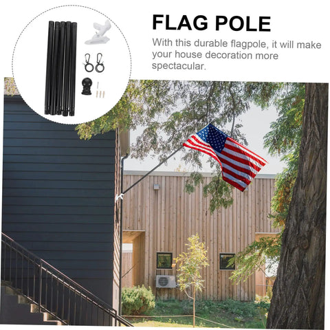 Outdoor Rotating Flagpole Kit With Bracket For Garden Patio And Backyard Use Easy Setup No Fuss Flag Pole Accessory Durable Pole And Bracket For Windy Days Perfect For Flags And Banners