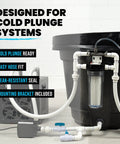 Grab This Cold Plunge Water Filter System With A Rugged Ten Inch Housing And Dual Fifty Micron Sediment Scaler For Crisp Ice Baths And Rust Free Whole Home Hydration Vibes setup with hoses and mounting bracket shown.