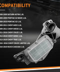Premium Engine Oil Cooler Filter Housing Assembly Compatible With Chevy Cruze Sonic Aveo Trax 1.6L 1.8L OE 93186324 showing compatibility details.