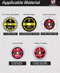 Beast Mode 3 Inch Angle Grinder Blade Set features five tough cutting discs for ceramic tile, concrete, and metal use.