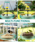 3 Tier Hanging Solar Bird Bath Fountain With Cascading Water Feature and 16.4 Foot Cord, used by birds for bathing and nesting