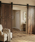 Heavy Duty Sliding Barn Door With Complete Hardware Kit For Closets Or Living Room Smooth As Butter Track System crafted with solid HDF core.