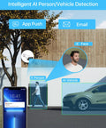 Rock Solid 5MP PoE Outdoor Security Cameras With Slick AI Person And Vehicle Detection showcases person and vehicle detection features.