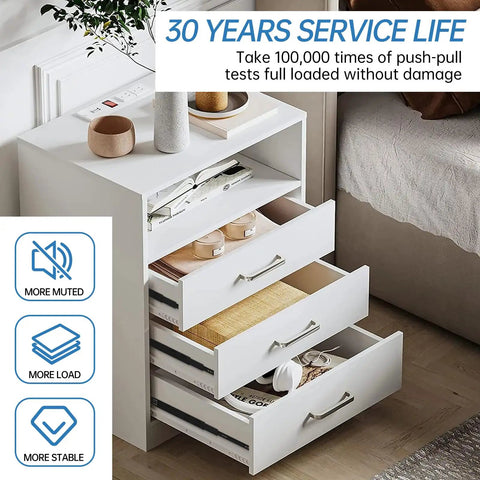 Side Mount Soft Close Drawer Slides 10 Pack Full Extension Ball Bearing Glides For 18 And 20 Inch Drawers installed in cabinet