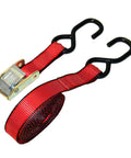 Heavy Duty Cambuckle Straps 1 Inch By 15 Feet 500 Lbs Working Load 1500 Lbs Break Strength Rubber Coated Hooks Cargo Tie Down Straps