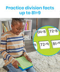 Child using Division Practice Board With Self-Checking Dials For Kids, Game-Like Math Facts Games in a classroom setting.