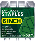 Bulk 500 Pack 6 Inch Galvanized Landscape Staples Garden Stakes Pro Grade Heavy Duty Anti Rust Ground Pins For Weed Barriers
