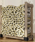 Heavy Duty Firewood Log Storage Brackets Set With Adjustable Length For Indoor And Outdoor Fireplace Wood Holder Rust Proof