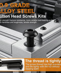 Top Shelf Metric Hex Socket Button Head Bolt Assortment Kit With M2 M3 M4 M5 Sizes offers a 10.9 grade alloy steel screw kit for strong assembly.