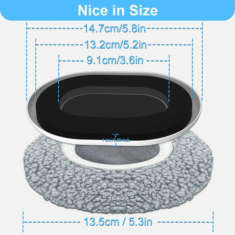 Effortless Home Move Sliders Two In One Heavy Duty Furniture Movers With Carpet Gliders And Plush Hard Floor Socks Multi Surface Moving Kit dimensions on a grey floor sock.