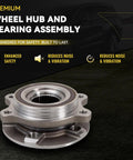 2X Front Wheel Hub And Bearing Assembly For Audi A4 A5 Q5 S4 S5 RS5 S6 S7 S8 2009 To 2015 front view showing premium design.