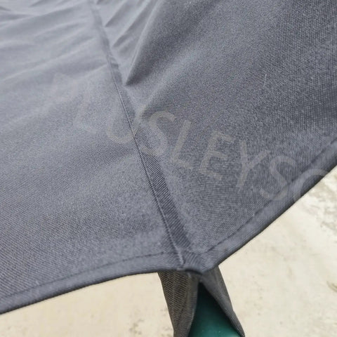 Close-up of Beefed Up 900D Porch Swing Replacement Fabric showcasing waterproof material corner in black dimensions 58.3 x 19.7 inch