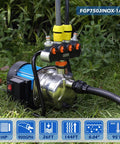 1HP Portable Garden Transfer Pump 900GPH Booster for Lawn Irrigation and Water Draining with stainless steel housing