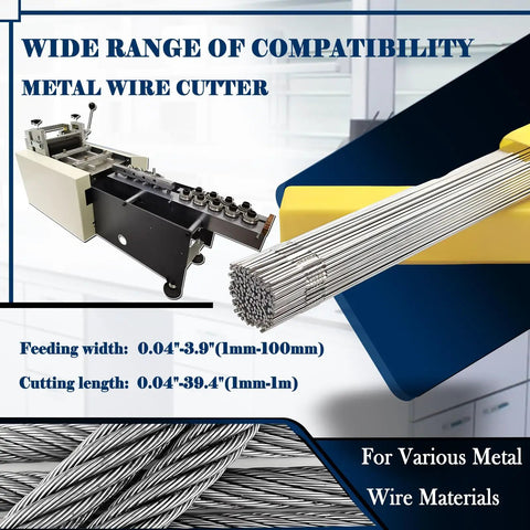 Heavy Duty Automatic Wire Cutting Machine For Stainless Steel And Copper Wire, detailed metal wire cutter with specifications.