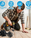 Man installing Heavy Duty Starter Deck Clips Universal Hidden Fasteners For Composite Deck Boards Rust Proof 304 Stainless with Torx screws.