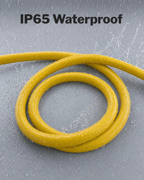 Three Foot 6/3 Awg Nema 6-50P Pigtail Power Cord Featuring Pre Crimped Copper Terminal Rings For Welder Boxes And Heavy Duty Shop Appliances Zero Fuss Mounting And Built Like A Tank At 50 Amps coiled and waterproof with yellow exterior