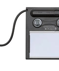 Auto Darkening Welding Helmet With Grind Mode 7-13 Shade, close-up of control panel with delay and sensitivity dials