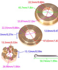 Propeller Hardware Kit Pro Grade For Evinrude Johnson OMC BRP 35HP To 75HP with thrust bushing, prop spacer, cotter pin in brass