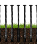 Heavy Duty Plastic Landscape Edging Spikes 100 Pack 8 Inch Spiral Anchoring Nails For Weed Barrier Paver Edging Landscape Edging Artificial Turf Grass Pathways And More