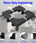 Heavy Duty Tire Dolly With 500 Lb Load Capacity And Smooth Rolling Garage Storage Rack featuring 360° swivel casters and sturdy support.